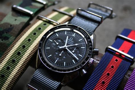 omega speedmaster professional watch band|omega speedmaster reduced nato strap.